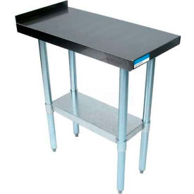 BK Resources VFTS-1524 18 Ga Filler Table 430 Stainless Steel - 1-1/2"" Backsplash & Galv Frame 15x24