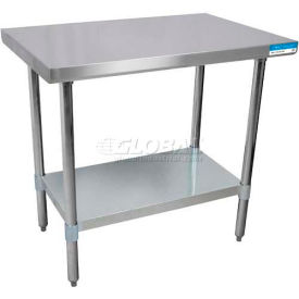 BK Resources 430 Stainless Steel Table 60 x 30"" Galvanized Undershelf 18 Gauge