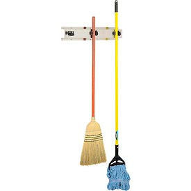 Bobrick Mop/Broom Holder Stainless 24"" 3 Prongs - B223x24