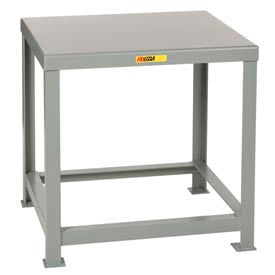 Little Giant&#174; Stationary Machine Table W/ Angled Leg Steel Square Edge 48""Wx30""Dx24""H Gray