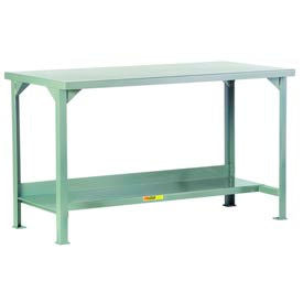 Little Giant® Welded Steel Workbench - Steel Top & Shelf - 60""W x 24""D x 36""H