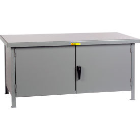 Little Giant Storage Workbench w/ Steel Square Edge Top 72""W x 36""D Gray