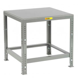 Little Giant&#174; Stationary Machine Table W/ Adj Angled Leg Steel Square Edge 60""W x 30""D Gray