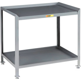 Little Giant&#174; Adjustable Height Workbench 2 Shelves 48 x 24"" Steel Square Edge Gray