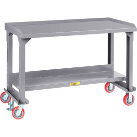 Little Giant&#174; Mobile Heavy Duty Workbench Adjustable Height 60""W x 24""D x 41""H 3600 lb. Cap.