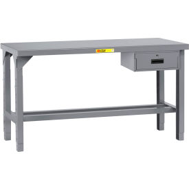Little Giant&#174; Heavy Duty Welded Workbench 48 x 30"" Adj. Height Open Base Steel Square Edge