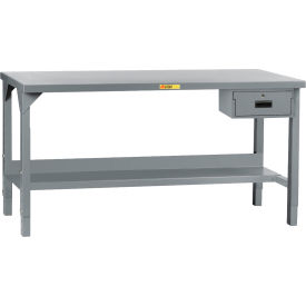Little Giant HD Welded Workbench 48 x 24"" Adj. Height Lower Shelf & 1 Drawer Steel Square Edge
