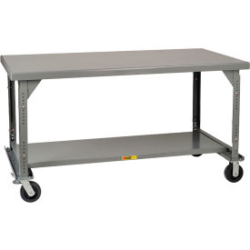 Little Giant&#174; Mobile Heavy Duty Workbench Adjustable Height 72""W x 30""D x 38""H 5000 lb. Cap.