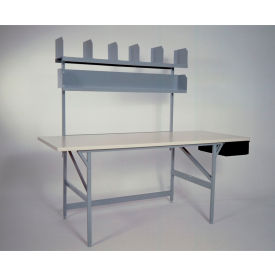 Bulman Products Standard Packing Workbench W/Shelves & Parts Drawer Laminate Safety Edge 84""Wx36""D