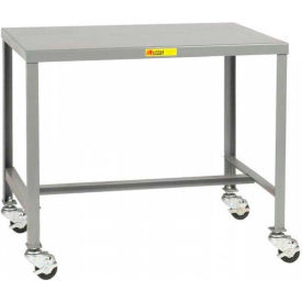 Little Giant&#174; Mobile Machine Table W/ Shelf Steel Square Edge 24""W x 18""D x 18""H Gray