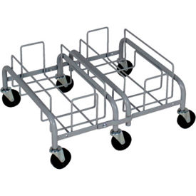 Busch Systems Waste Watcher Metal Double Dolly Gray