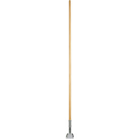 Boardwalk&#174; Clip-On Dust Mop Handle Lacquered Wood Swivel Head 1"" x 60"" Natural