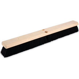 24"" Hardwood Block 2-1/2"" Tampico Fill Floor Brush Head Black - BWK20224