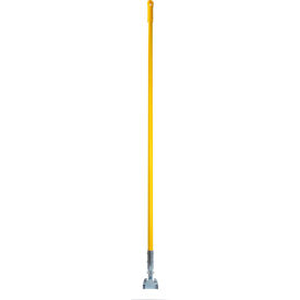 Carlisle&#174; 60"" Fiberglass Dust Mop Handle w/ Clip On Connector Yellow