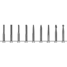 Cle-Line 1855 Double-Cut Bur 9 Piece Set with 3/32 1/8 Set Size