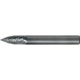 Cle-Line 1849 SG-5L6 1/2 x 1/4 Double Cut Pointed Tree Bur