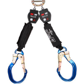 3M DBI-SALA Nano-Lok Twin-Leg Hot Work Self-Retracting Lifeline Web & Aluminum Rebar Lock Hook 6'L