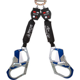3M DBI-SALA Nano-Lok Twin-Leg Hot Work Self-Retracting Lifeline Web & Steel Comfort Grip Hook 6'L