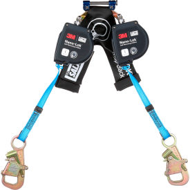 3M™ DBI-SALA Nano-Lok Twin-Leg Self-Retracting Lifeline Web & Tie-Back Steel Snap Hook 8'L