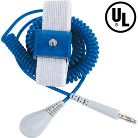Desco Jewel&#174; Adjustable Elastic Wrist Strap 09100 6 Ft Cord - Blue