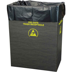 2.00 Mil Static Dissipative Trash Can Liner 55 Gallon Black Pkg. Qty. 50 - 37821