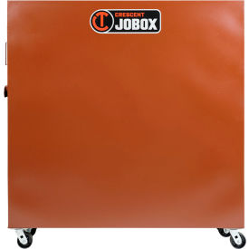 Jobox Rolling Clam Shell Cabinet with Dividers 58 Cu. Ft. Cap. 62""W x 30""D x 63-1/2""H Brown/Rust