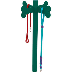 DOGIPOT&#174; Dog Bone Leash Post Powder Coated Green