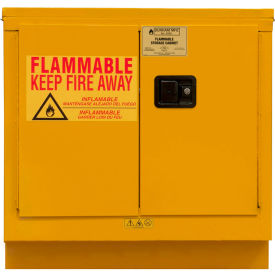 Durham Flammable Under Counter Cabinet 22 Gallon Manual Close Door - 35""W x 22""D x 35""H