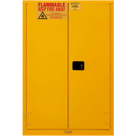 Durham Flammable Cabinet 30 Gallon Manual Close Door - 43""W x 12""D x 65""H