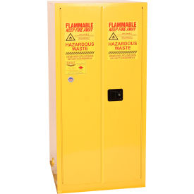 Eagle Mfg Drum Cabinet 55 Gal. Capacity Vertical Self Close Hazmat W/ Drum Suports & Rollers