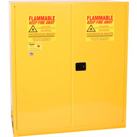 Eagle Mfg Drum Cabinet 110 Gal. Capacity Vertical Self Close Hazmat W/ Drum Suports & Rollers