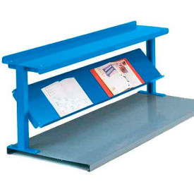 Equipto&#174; Steel Riser W/ 2 Shelves 72""W x 13-1/2""D Blue