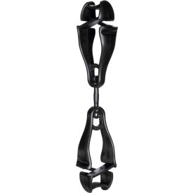 Ergodyne&#174; 3420 Squids&#174; Swiveling Glove Clip Holder Dual Clips Black