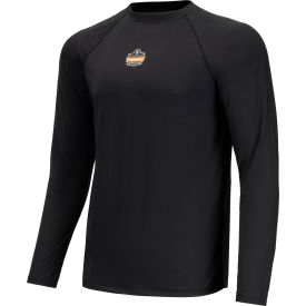 Ergodyne&#174; N-Ferno&#174; 6436 Long Sleeve Lightweight Base Layer Shirt Medium Black
