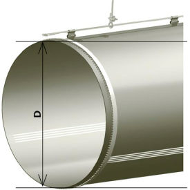 Zip-A-Duct&#8482; 24"" Gray Straight Section With Vents - 667 CFM