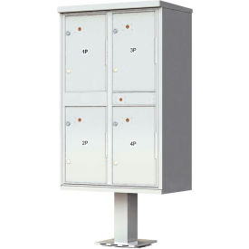 Valiant Outdoor Parcel Locker 4 Lockers Postal Grey