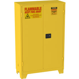 Global Industrial&#153; Flammable Cabinet W/Legs Self Close Double Door 60 Gal. 34""Wx34""Dx69""H