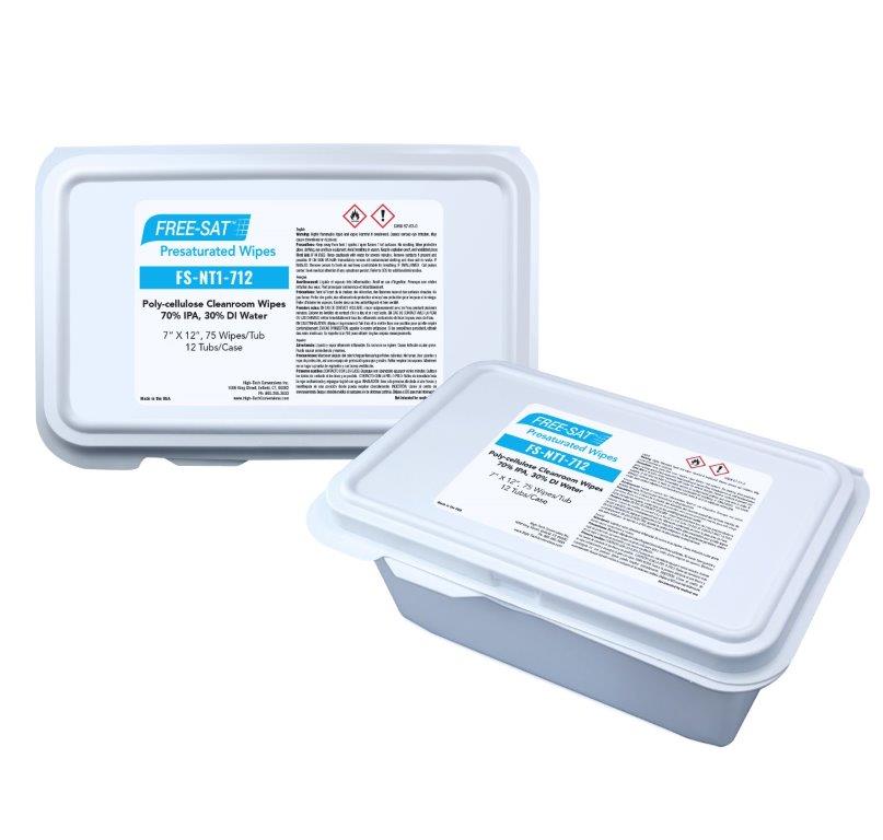 Presat Polyester FS-NT1-712 Cleanroom Wiper Double Knit Polyester Lint Free Nonwoven Wipe 75pcs/bag (7" x 12")