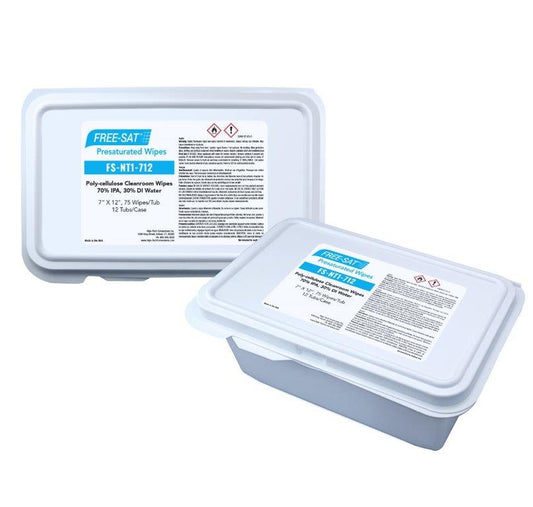 Presat Polyester FS-NT1-712 Cleanroom Wiper Double Knit Polyester Lint Free Nonwoven Wipe 75pcs/bag (7" x 12")