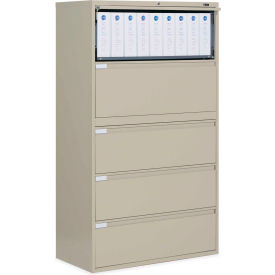 Global Furniture 9300 Series 42""W 5 Drawer Binder Lateral File Cabinet Putty