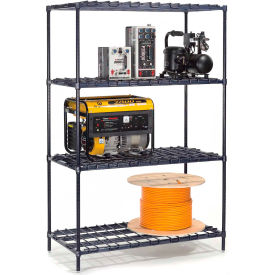 Nexel&#174; 4 Shelf Poly-Z-Brite&#174; Heavy Duty Wire Shelving Unit Starter 30""W x 18""D x 63""H