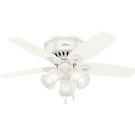 Hunter Fan 42"" Builder Low Profile Ceiling Fan with Light 51090 - Snow White