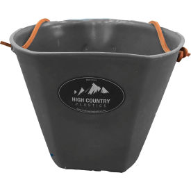 High Country Plastics Lucky Bucket With Flat Back LB-5AG 5 Gallons Gray