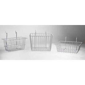 Horizon Mfg. White Wire Basket 5082-W 12""L X 12""W X 4""H