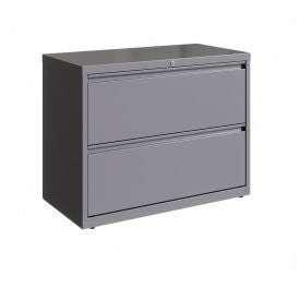 Hirsh Industries&#174; 36""W 2 Drawer Lateral File Cabinet Arctic Silver