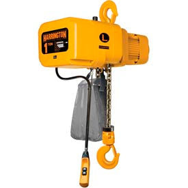 Harrington NER015S-15 NER Electric Hoist w/ Hook Suspension - 1-1/2 Ton 15' Lift 18 ft/min 230V