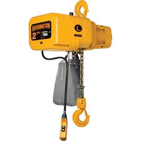 Harrington NER020C-10 NER Electric Chain Hoist w/ Hook Suspension - 2 Ton 10' Lift 7 ft/min 208V