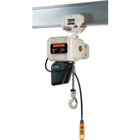 Harrington NERP005LD-FG-10 NER Food Grade Hoist with Push Trolley 1/2 Ton Capacity 208V