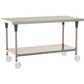 Metro&#174; TableWorx 304 Stainless Steel Mobile-Ready Table 60 x 30"" Undershelf