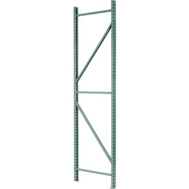 Interlake Mecalux Pallet Rack Tear Drop Welded Upright Frame 42""D x 120""H Green